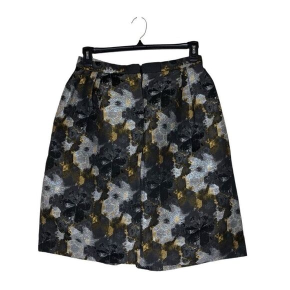 Anthropologie Hutch Black, Silver and Gold Skirt Sz 6 Cocktail, Party, Holiday - Picture 2 of 12